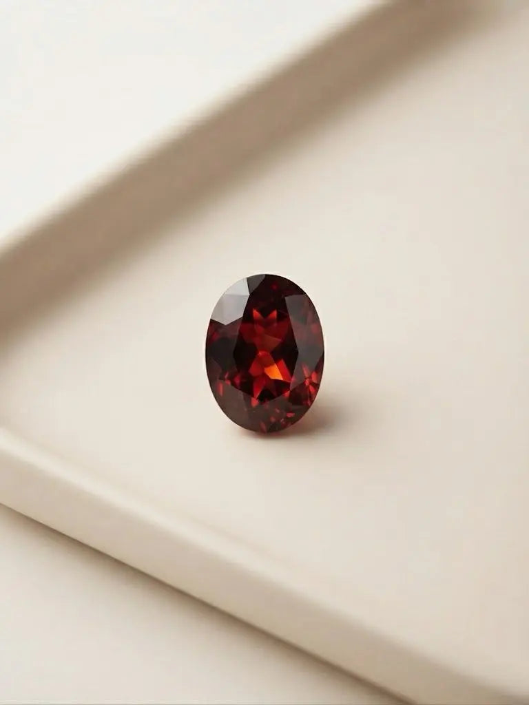 Natural Quality 1 Garnet Gemstones From Brazil, Dimension 6 x 4 mm, Weight 0.43 Ct, Shape Oval Cut, GEM-ABC-327